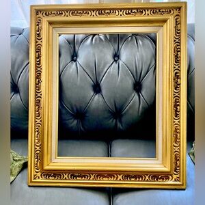 Beautiful ornate heavy gold wood frame 16” x 20”